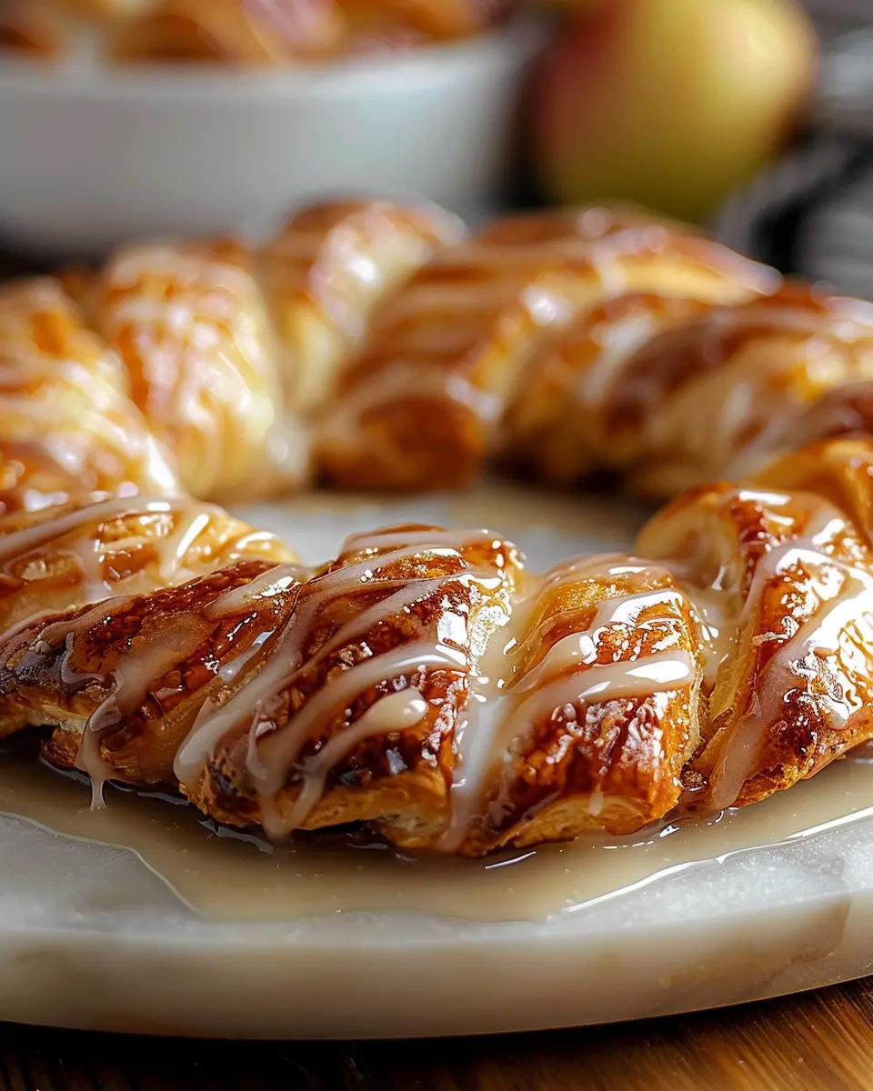 Apple Kringle Recipe: Indulgent Delight with Vanilla Glaze