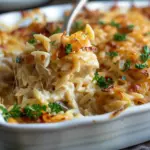 French Onion Chicken Orzo Casserole