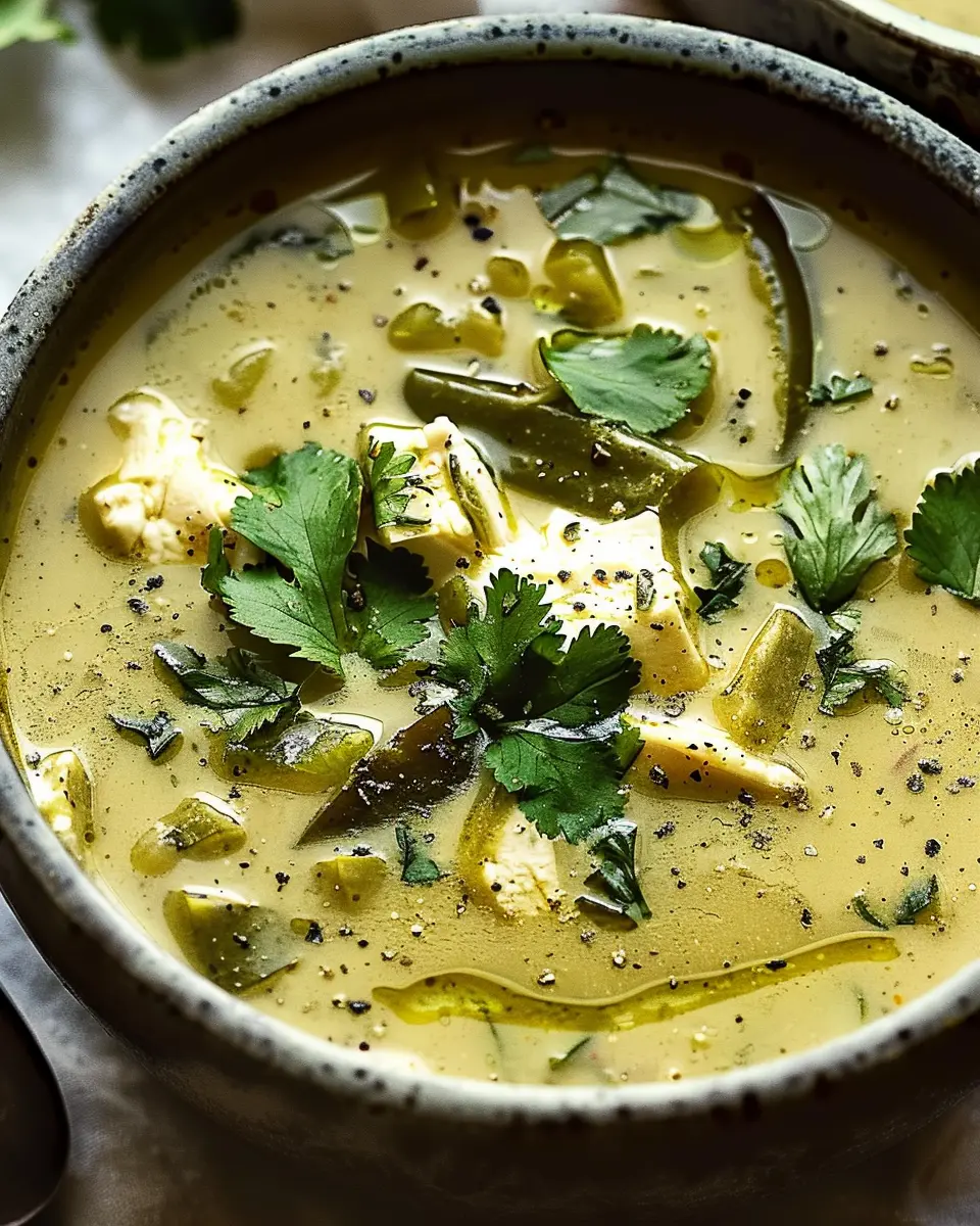 Cozy Roasted Poblano Soup with Turkey Bacon and Creamy Bliss