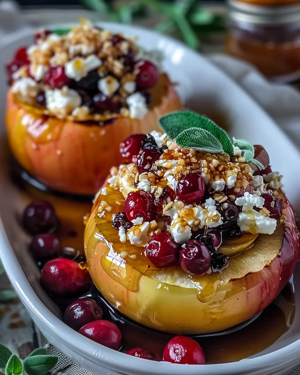 Baked Apples with Feta: A Delicious Twist with Honey and Cranberries