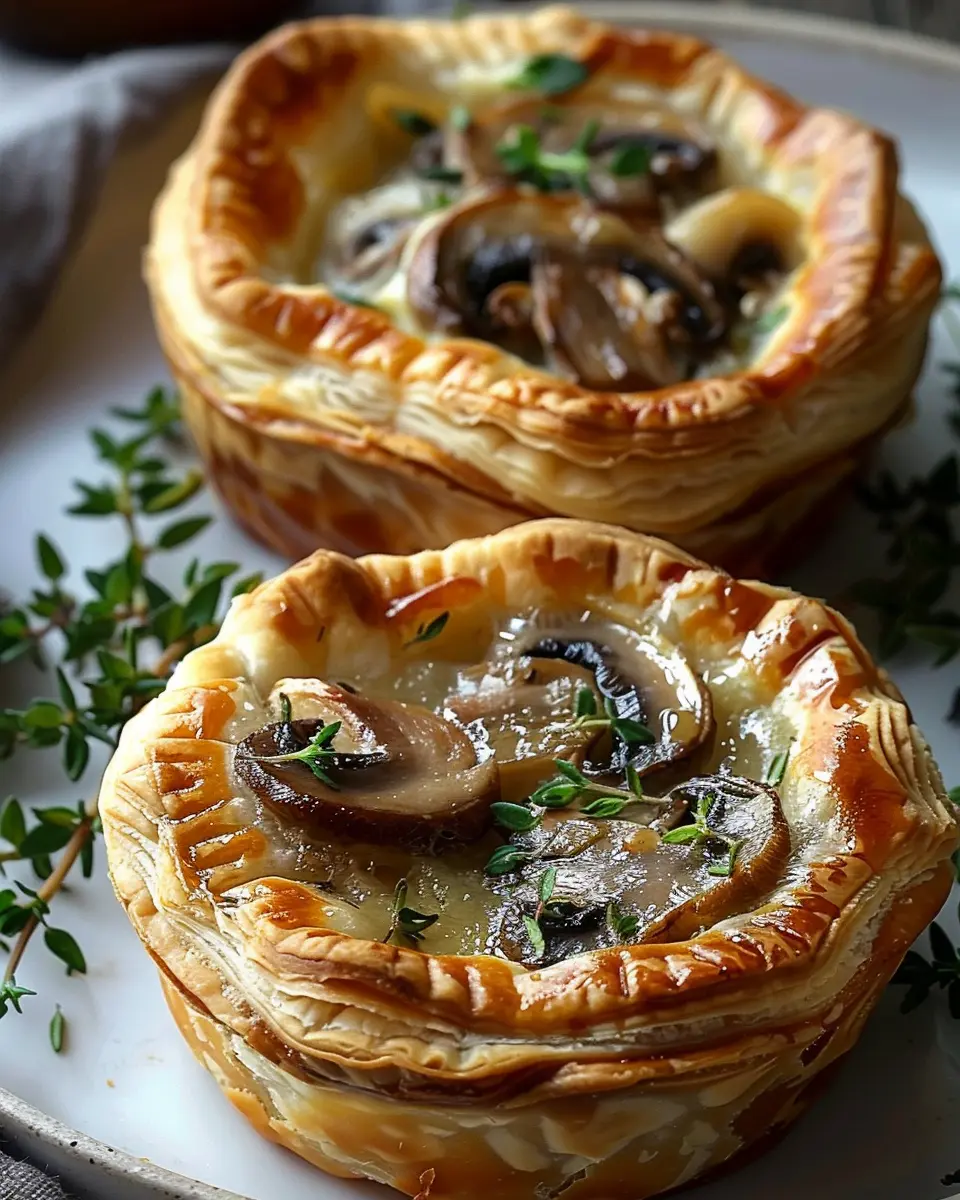 Mini Mushroom and Gruyère Pot Pies: Easy Comfort Food Delight