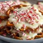 White Chocolate Peppermint Pretzel Crisps