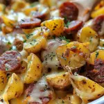 Cheesy Ranch Potatoes and Smoked Sausage