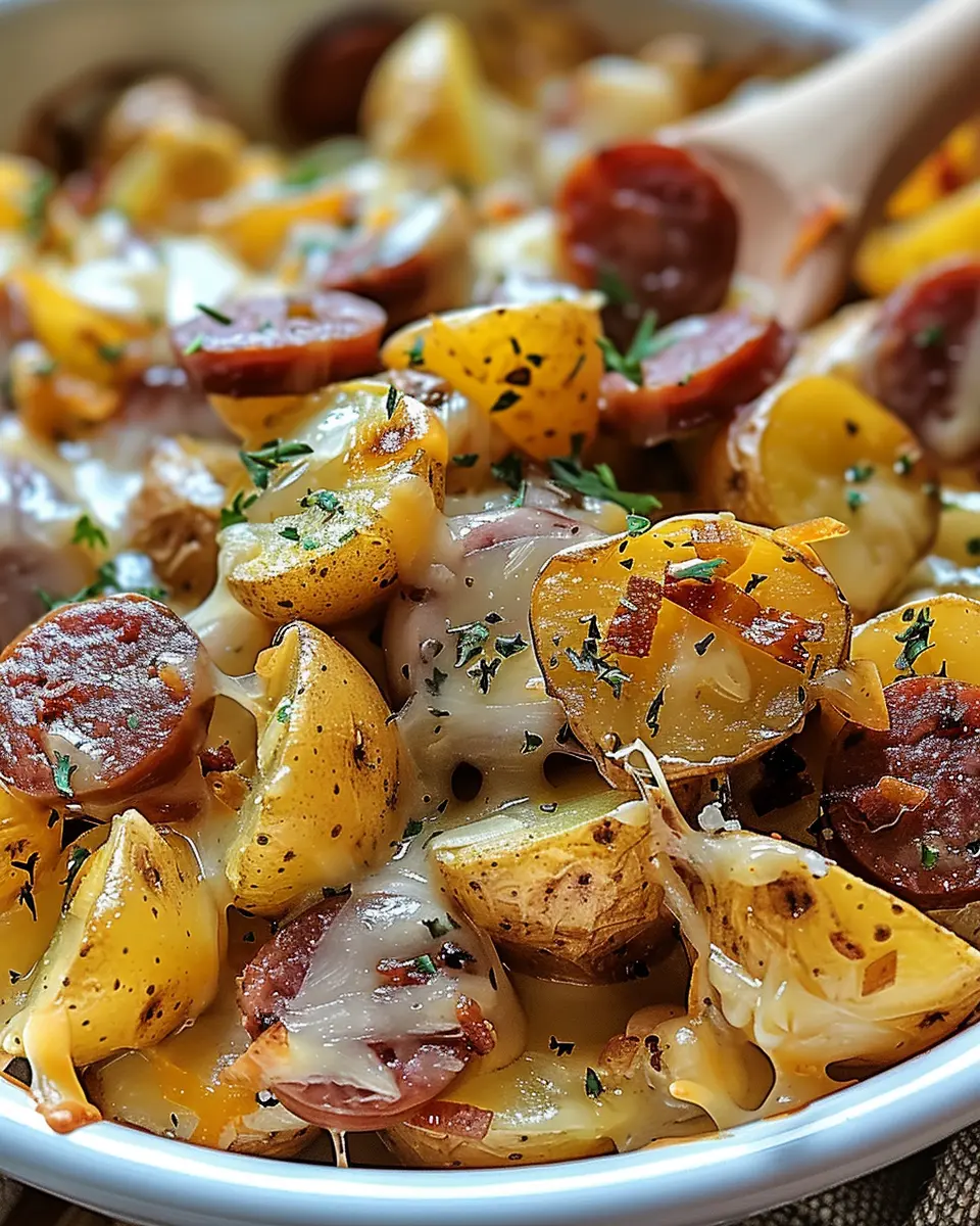 Cheesy Ranch Potatoes and Smoked Sausage: A Comforting Delight