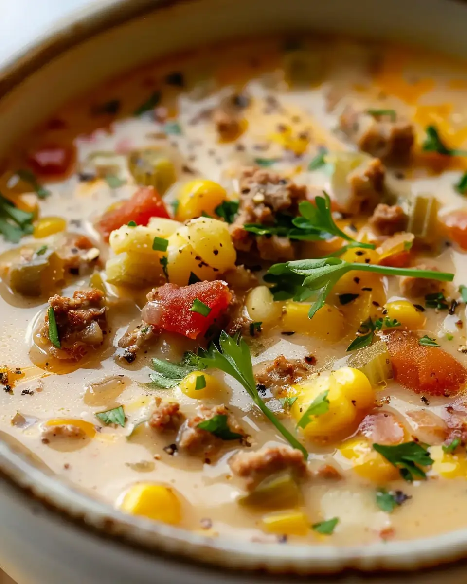 Creamy Cowboy Soup: Easy Comfort with Turkey Bacon and Chicken Ham